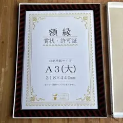 額縁 賞状・許可証用 A3(大) 31 8×440mm 新品 - メルカリ