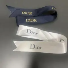 Dior ロゴ入りリボン 2色セット