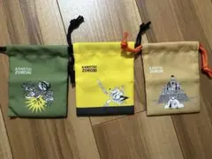 キャラクターイラスト付きポーチ3点セット