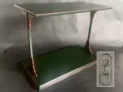 割引‼️「祖」 表千家 碌々斎好 糸巻棚 青漆爪紅 共箱 茶道具 （306い