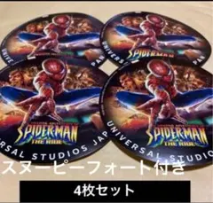usj ユニバ　スパイダーマン シール4枚セット スヌーピーフォートつき USJ
