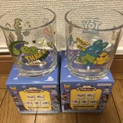トイストーリー 一番くじＥ賞 ダッキー&バニー お豆まめ3兄妹きょうだい グラス