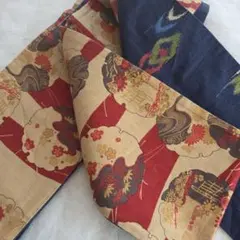 3-8 正絹　おしゃれ半幅帯　大正ロマン　アンティーク