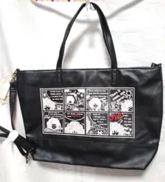 ScoLarスカラー新品コミック柄 トートバッグ ブラック