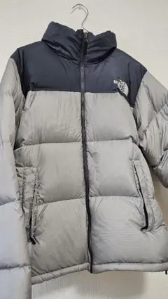 THE NORTH FACE ヌプシ ダウンジャケット グレー/ネイビー