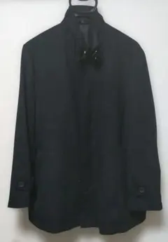 美品　Between Classic 黒 ステンカラーコート ウール カシミヤ