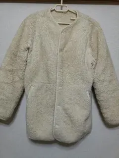 ユニクロ キッズ ボアジャケット アイボリー 150cm