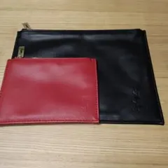 YSL イヴサンローラン ノベルティポーチ　赤　黒
