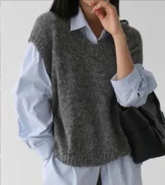 dazy グレー ニットベスト Mサイズ