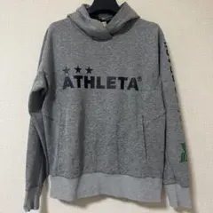 【人気】ATHLETA アスレタ　パーカー フード付き　グレー