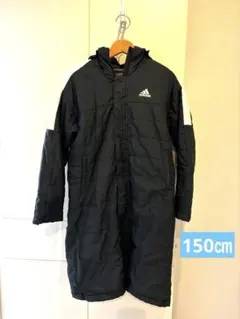 【adidasベンチコート】⭐︎150㎝/キッズ/アディダス /サッカー/ブラック