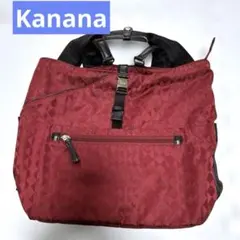 kananaカナナ　モノグラム2way リュックサック　ボルドー✖️黒のサムネイル