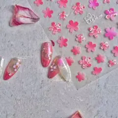 No.1834　桜　グラデーションフラワー　ネイルシール