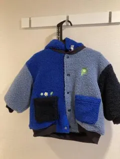 BREEZEピクミン　リバーシブル　ボアブルゾン　100cm 青　ブルー