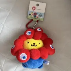 ミャクミャクなりきりぬいぐるみ サンリオコラボ ポムポムプリン カラビナ