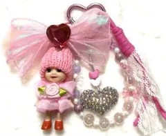 リボン　じゃらじゃら　キーホルダー　ストラップ