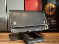 ミドルトラッカーウォレット 3層 シルバー 姫路レザー - メルカリ