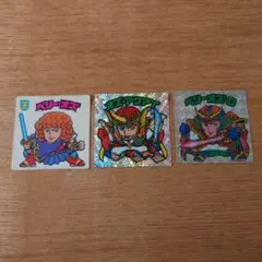 旧ビックリマンシール 3枚セット 聖霊牛若 聖遊男ジャック 聖豊フッド