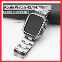 Apple Watch 42/44/45mm ステンレスバンド + ケース
