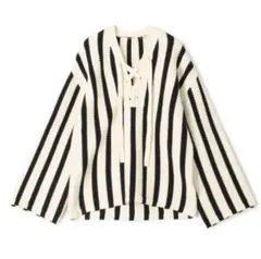 ハイブリットコットン レースアッププルオーバー