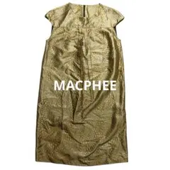 マカフィー レオパード フレンチスリーブ ワンピース ゴールド フランス製のサムネイル