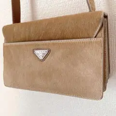 【希少】PRADA ハラコ レザー ショルダーバッグ
