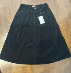 RODEO CROWN WIDE BOWLミモレ丈コーデュロイ フレアスカート