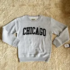 CHICAGO FLOCKY PRINT 裏起毛スウェット　プルオーバー