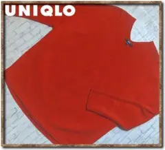 t*o様 ユニクロ　カシミヤ100%Vネックニット　オレンジ