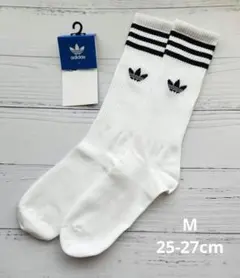 ＊新品＊ アディダス オリジナルス M ハイクルーソックス ホワイト 1足のサムネイル
