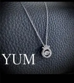 シルバー925 ダンシングストーンネックレス　王冠