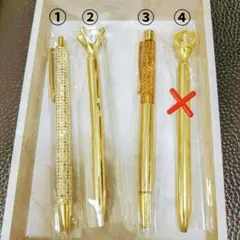 キラキラ　ゴールドボールペン