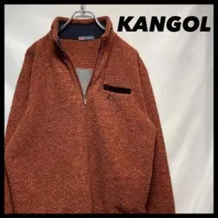 KANGOL フリース　刺繍　ロゴ　ハーフジップ　90s y2k 43
