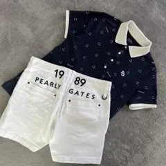 超美品）パーリーゲイツ、グレンチェック柄シリーズ、セットアップ