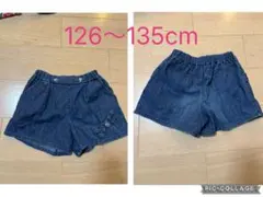 デニム ハーフパンツ ボタン付き