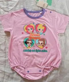 女の子　ディズニー　プリンセス　半袖ロンパース　　70　~　80