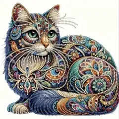 ダイヤモンドアートキット(幻想的な猫)30x30cm - メルカリ