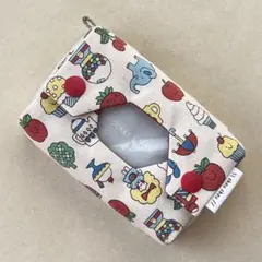 ポケットティッシュケース(ポータブルティッシュケース) レトロモチーフ