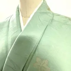 K21 着物 化繊 2尺袖 晴れの日 お祝い 洗える着物 撫松庵 緑 花 - メルカリ