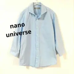 nano universe レディースライトブルーシャツ　長袖のサムネイル