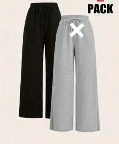 イージーワイドパンツ ブラック