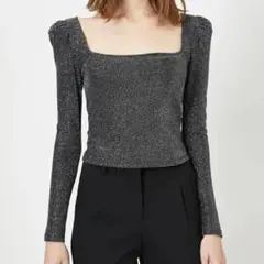 ラメ クロップド トップス 【H&M】 Sサイズ