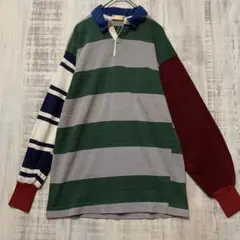 カンタベリー オブ ニュージーランド 長袖 ラガーシャツ 古着 カラフル