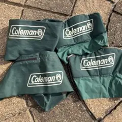 Coleman グリーン ナイロン生地 4枚セット