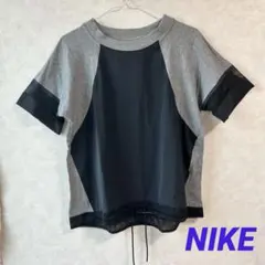 NIKE ラグラン　半袖　Tシャツ　M 裾にロゴ