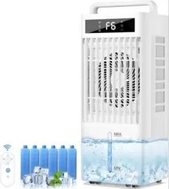 大セール❣ 冷風扇 大容量 10L水タンク 保冷パック6個 首振り 1394 冷風機⭐️強力 10L水タンク+6個専用保冷パック 2026新モデル 三面吸風