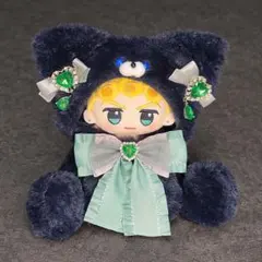ハンドメイド ぬい服 ねこ耳 着ぐるみ 着脱リボン付き 12cm前後向け