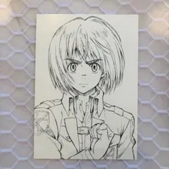 進撃の巨人 原画集 特典 イラストカード アルミン