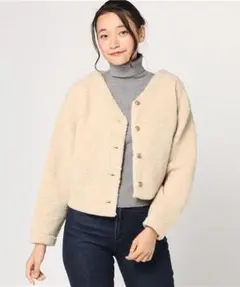 CIAOPANIC TYPY ボア2wayショートジャケット ベージュ