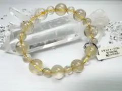 ルチルクォーツ ブレスレット AAA 13mm/8mm 丸玉【上質の1点物】